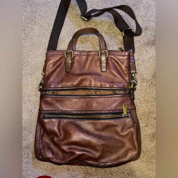 FOSSIL large leather hobo bag - Picture 1 of 7